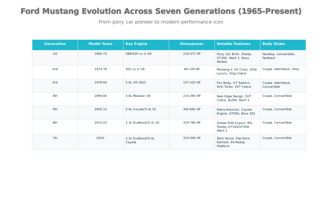 ford mustand evolution