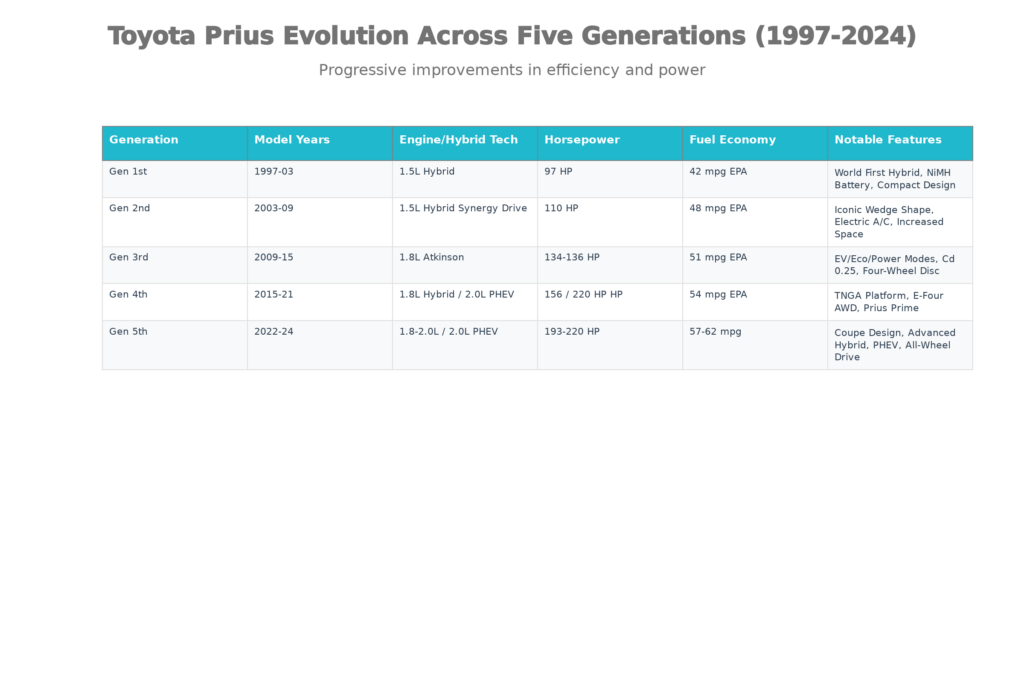 toyota prius generations